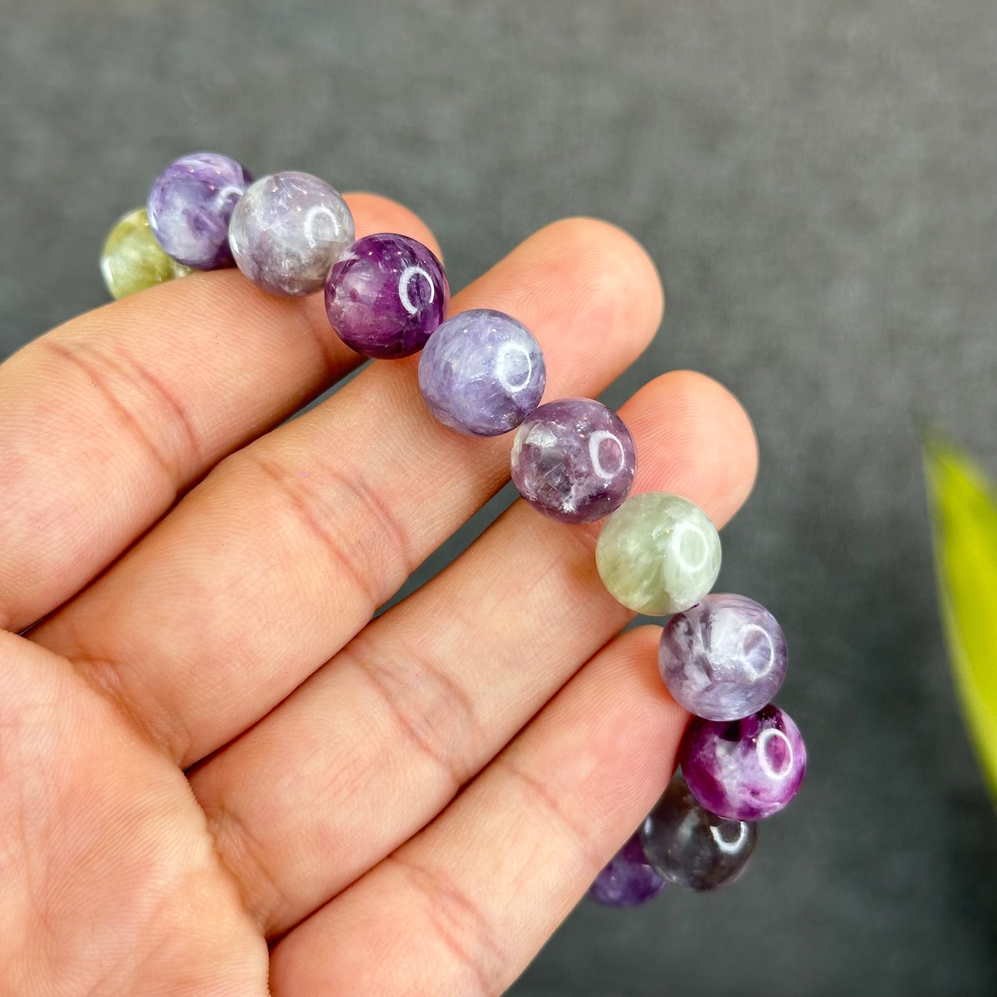 Natural Multi-Colour Lepidolite Bracelet Size 11.8 mm