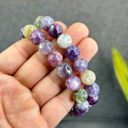 Natural Multi-Colour Lepidolite Bracelet Size 11.8 mm