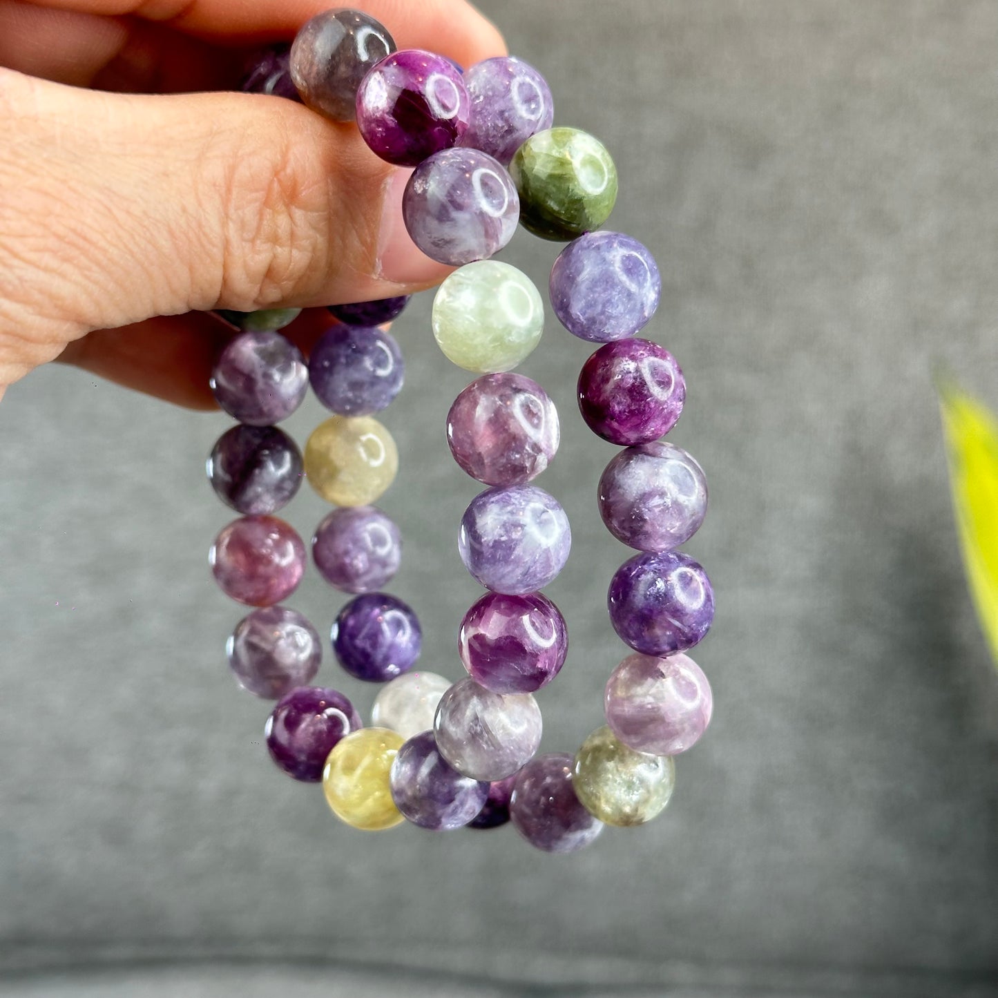 Natural Multi-Colour Lepidolite Bracelet Size 11.8 mm