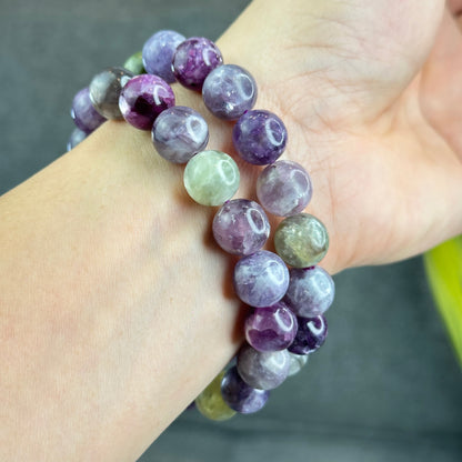 Natural Multi-Colour Lepidolite Bracelet Size 11.8 mm