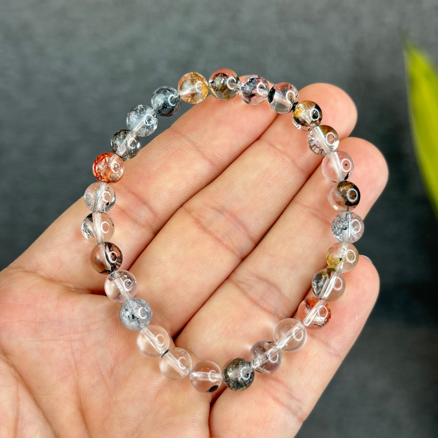 Natural Herkimer Quartz Bracelet Size 7 mm