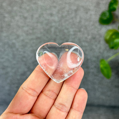 Natural Clear Quartz Heart Bag VIP Figurine - Small
