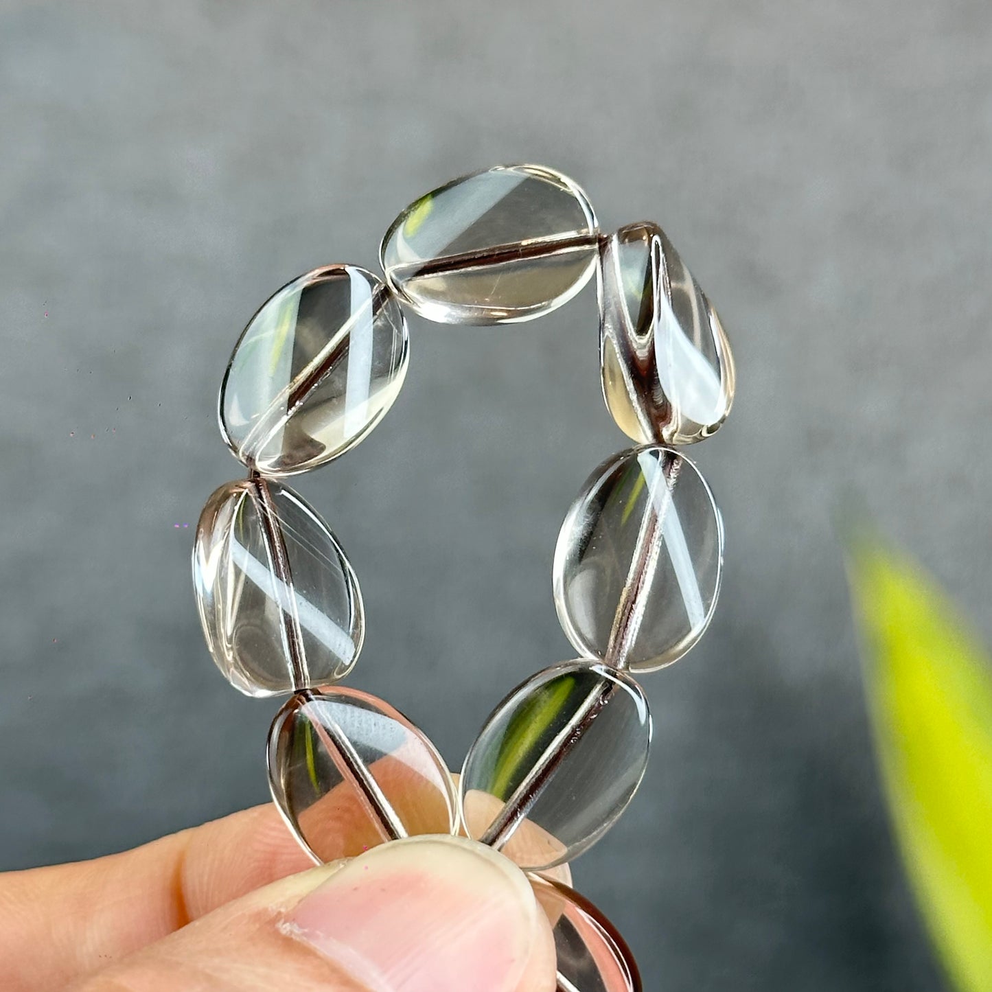 Freeform Natural Smokey Quartz Bracelet Size 10 mm
