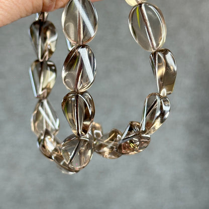 Freeform Natural Smokey Quartz Bracelet Size 10 mm