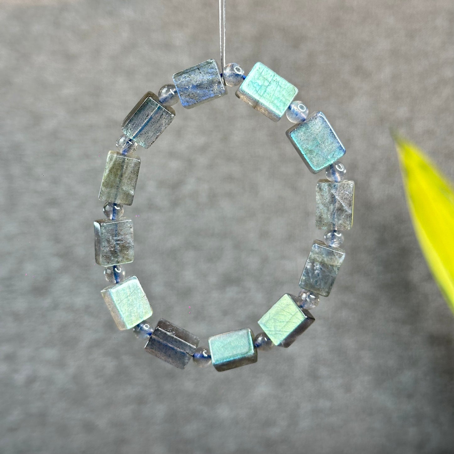 Natural Labradorite Rectangular Bracelet Size 8.5 mm
