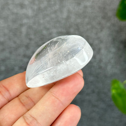 Natural Clear Quartz Heart Bag VIP Figurine - Large