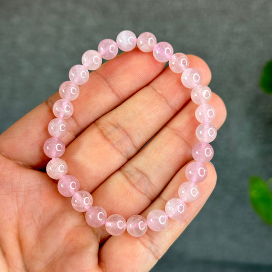 Natural Rose Quartz Bracelet Size 7 mm