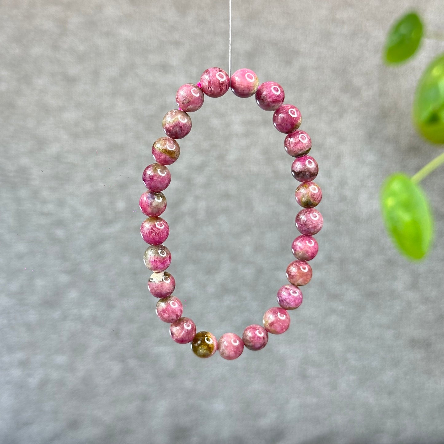 Natural Watermelon Tourmaline Bracelet Size 7 mm