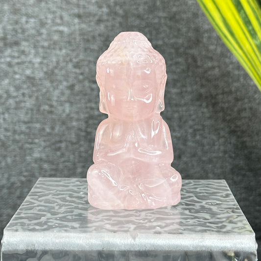 Natural Rose Quartz Buddha