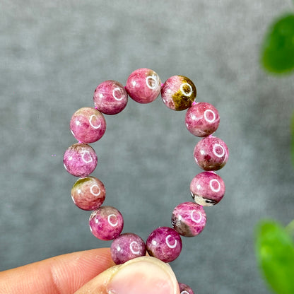 Natural Watermelon Tourmaline Bracelet Size 7 mm