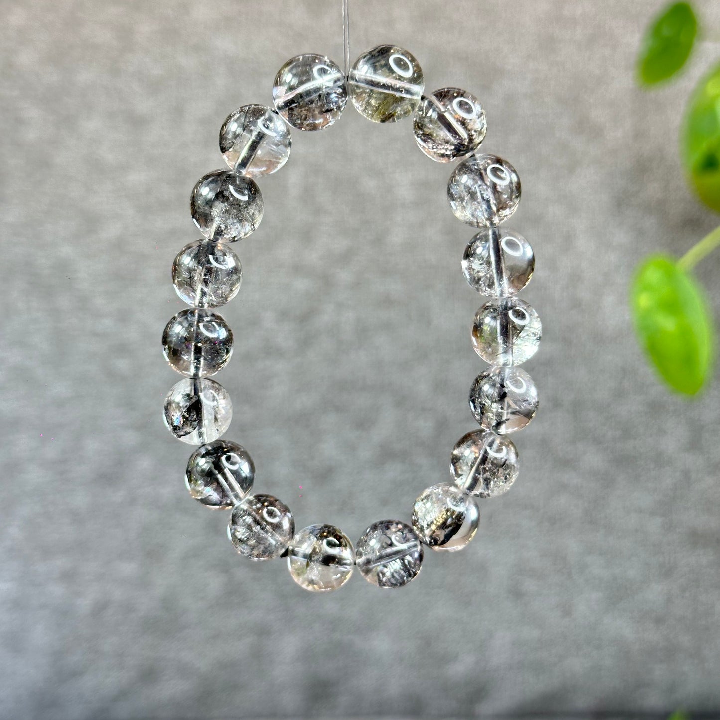 Bracelet Herkimer Noir Clair Taille 11 mm