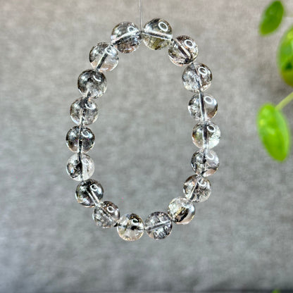Bracelet Herkimer Noir Clair Taille 11 mm