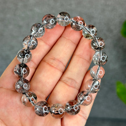 Bracelet Herkimer Noir Clair Taille 11 mm