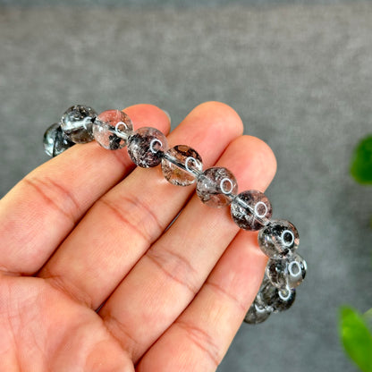 Bracelet Herkimer Noir Clair Taille 11 mm