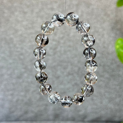 Bracelet Herkimer Noir Clair Taille 12 mm