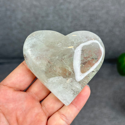 Natural Green Quartz Heart Figurine