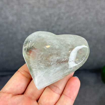 Natural Green Quartz Heart Figurine