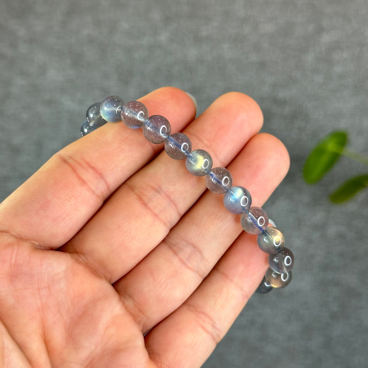 Natural Translucent Labradorite Bracelet Size 7.5