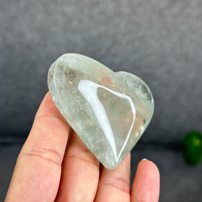 Natural Green Quartz Heart Figurine