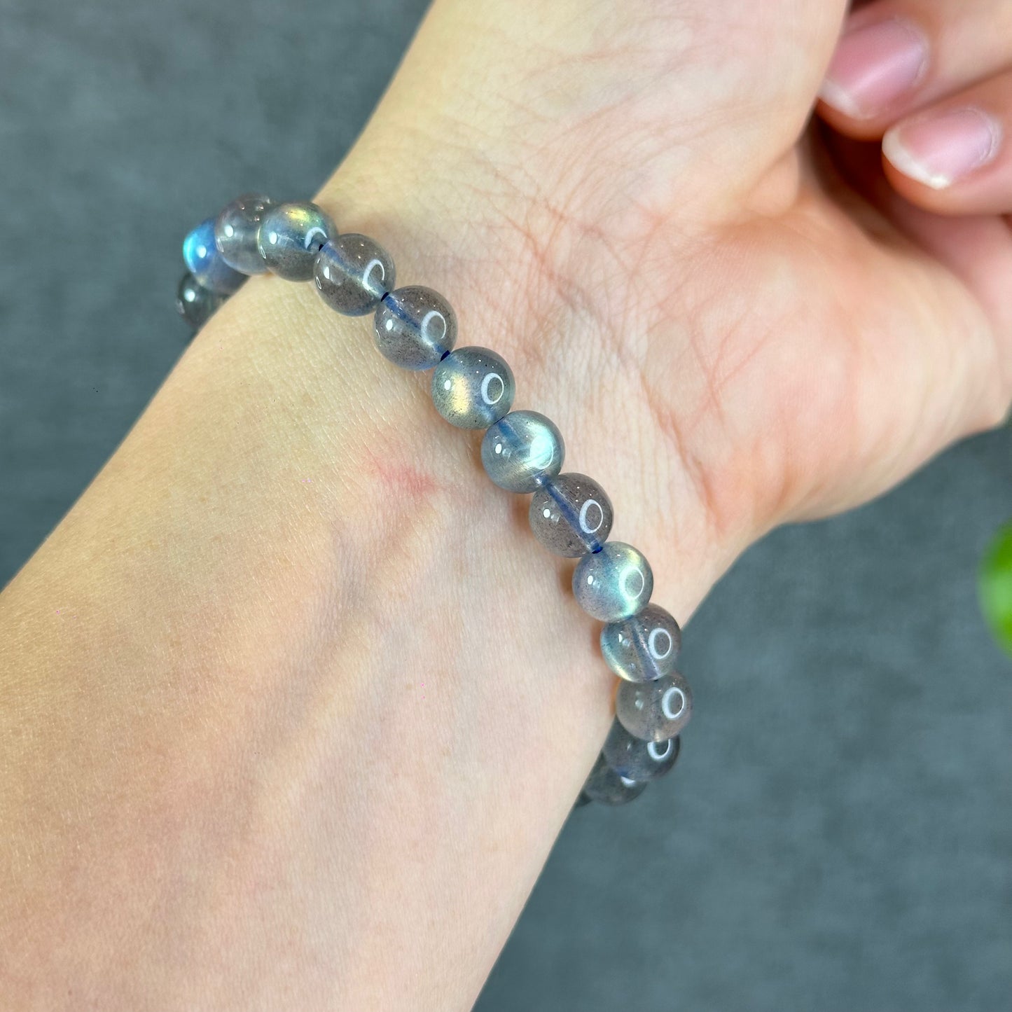 Natural Translucent Labradorite Bracelet Size 7.5