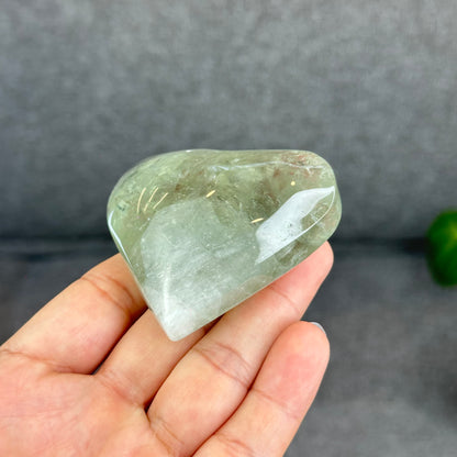 Natural Green Quartz Heart Figurine