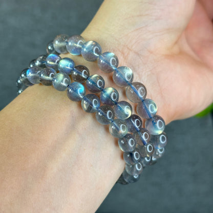 Natural Translucent Labradorite Bracelet Size 7.5