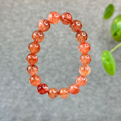 Bracelet Quartz Rutilé Rouge Taille 11-12 mm