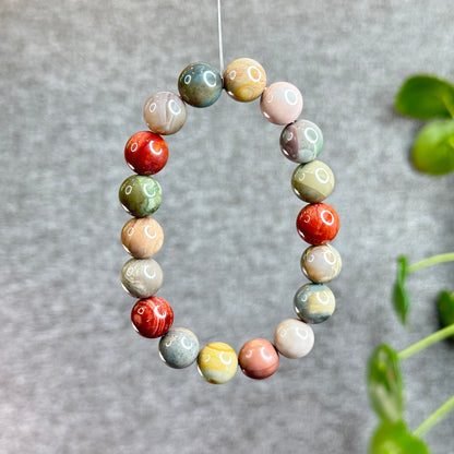 Multi Colour Natural Alashan Agate Bracelet Size 11.2 mm
