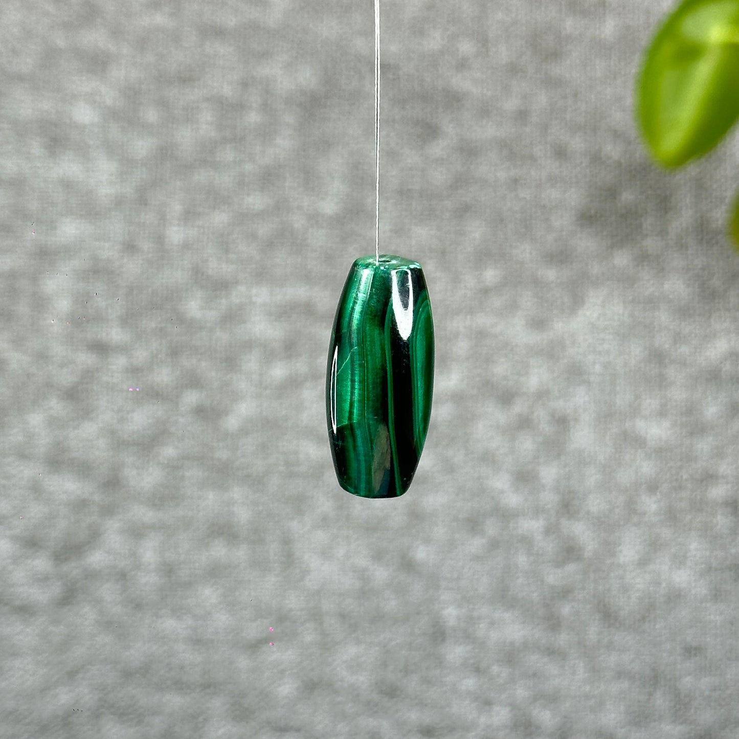 Natural Malachite Lu Thong Dzi Style Charm