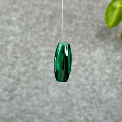 Natural Malachite Lu Thong Dzi Style Charm
