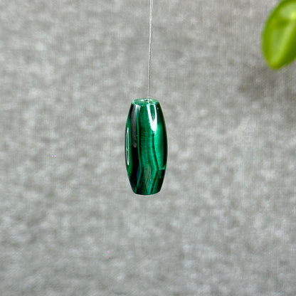 Natural Malachite Lu Thong Dzi Style Charm