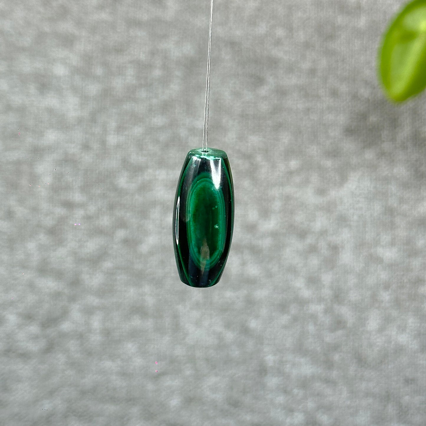 Natural Malachite Lu Thong Dzi Style Charm
