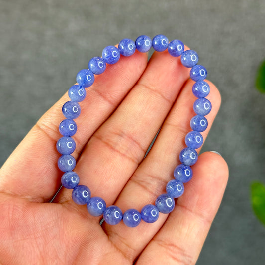 Natural Tanzanite Bracelet Size 6.2 mm