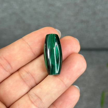 Natural Malachite Lu Thong Dzi Style Charm