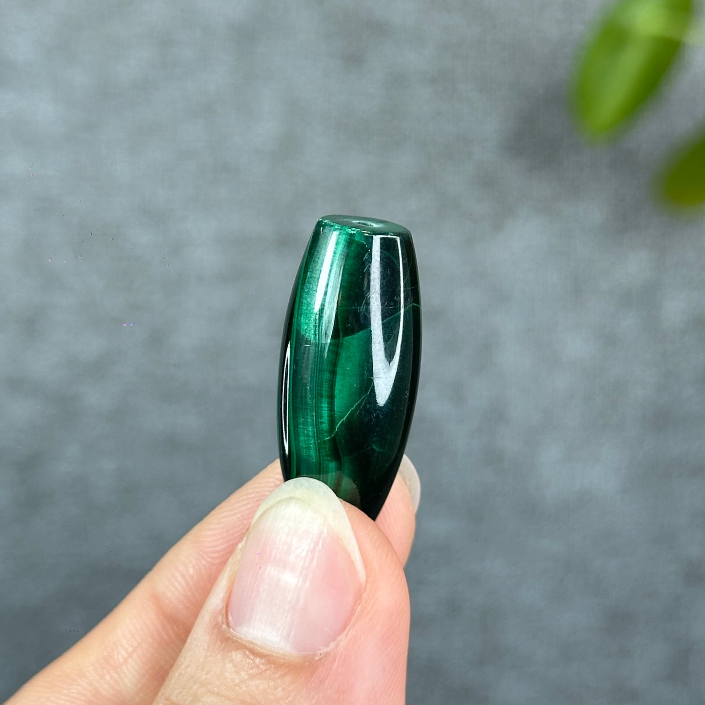 Natural Malachite Lu Thong Dzi Style Charm