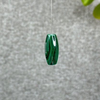 Natural Malachite Lu Thong Dzi Style Charm