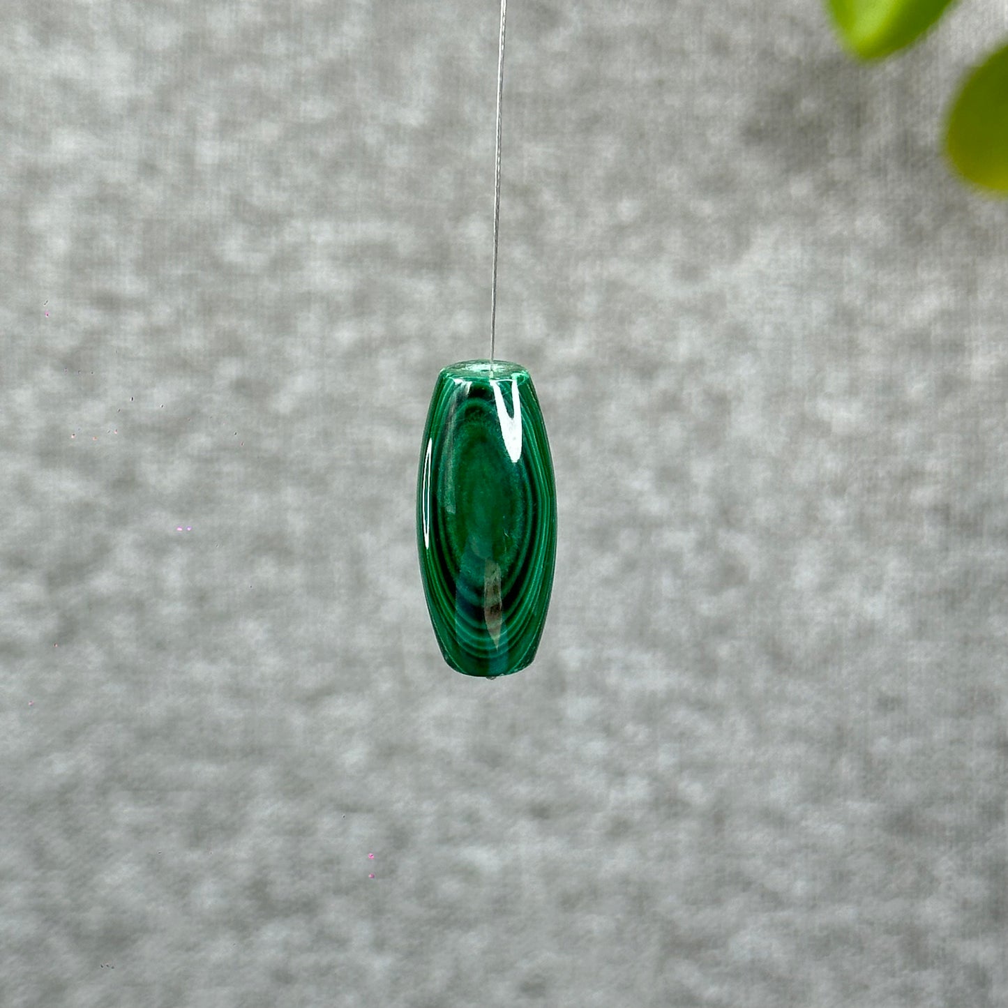 Natural Malachite Lu Thong Dzi Style Charm