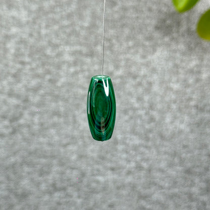 Natural Malachite Lu Thong Dzi Style Charm