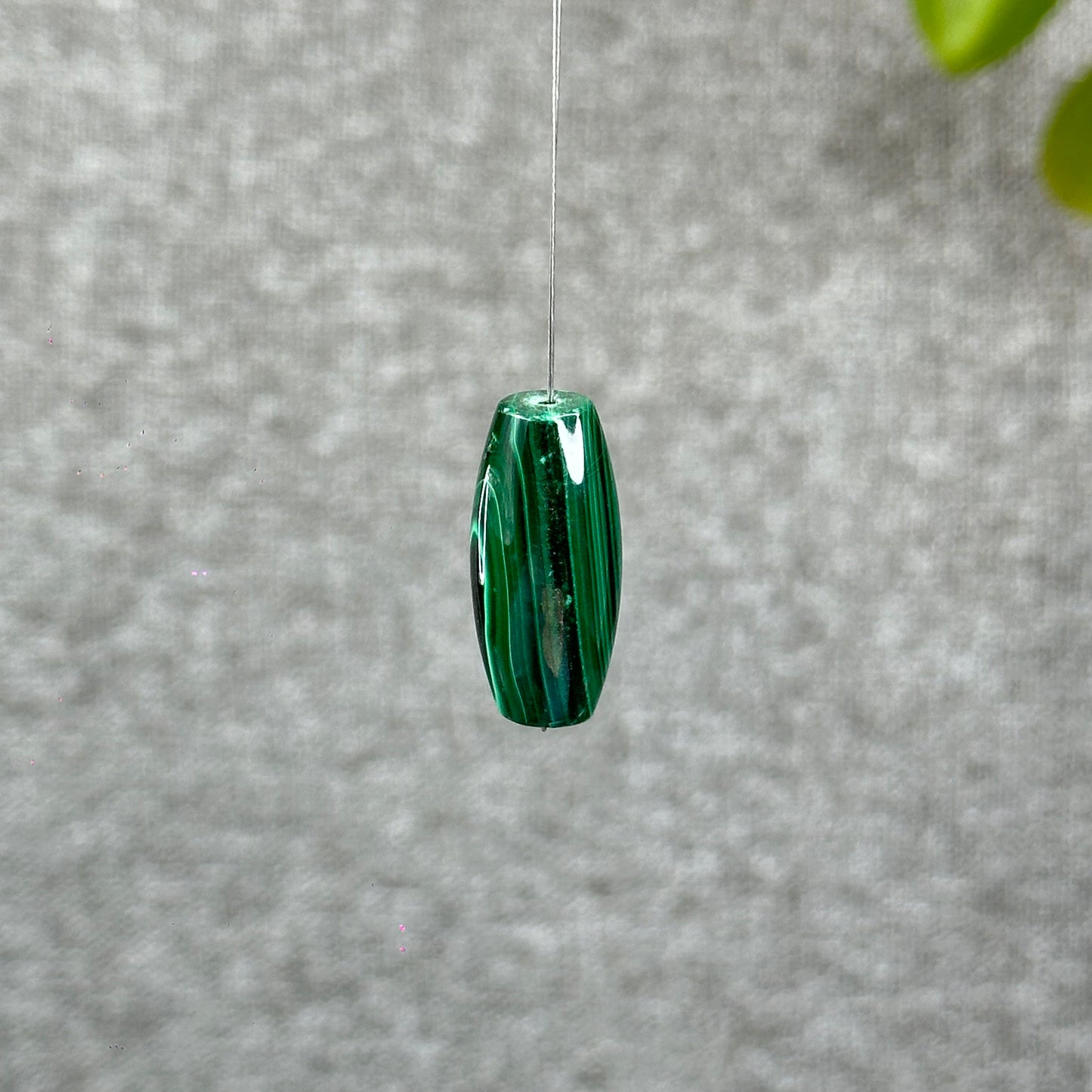Natural Malachite Lu Thong Dzi Style Charm