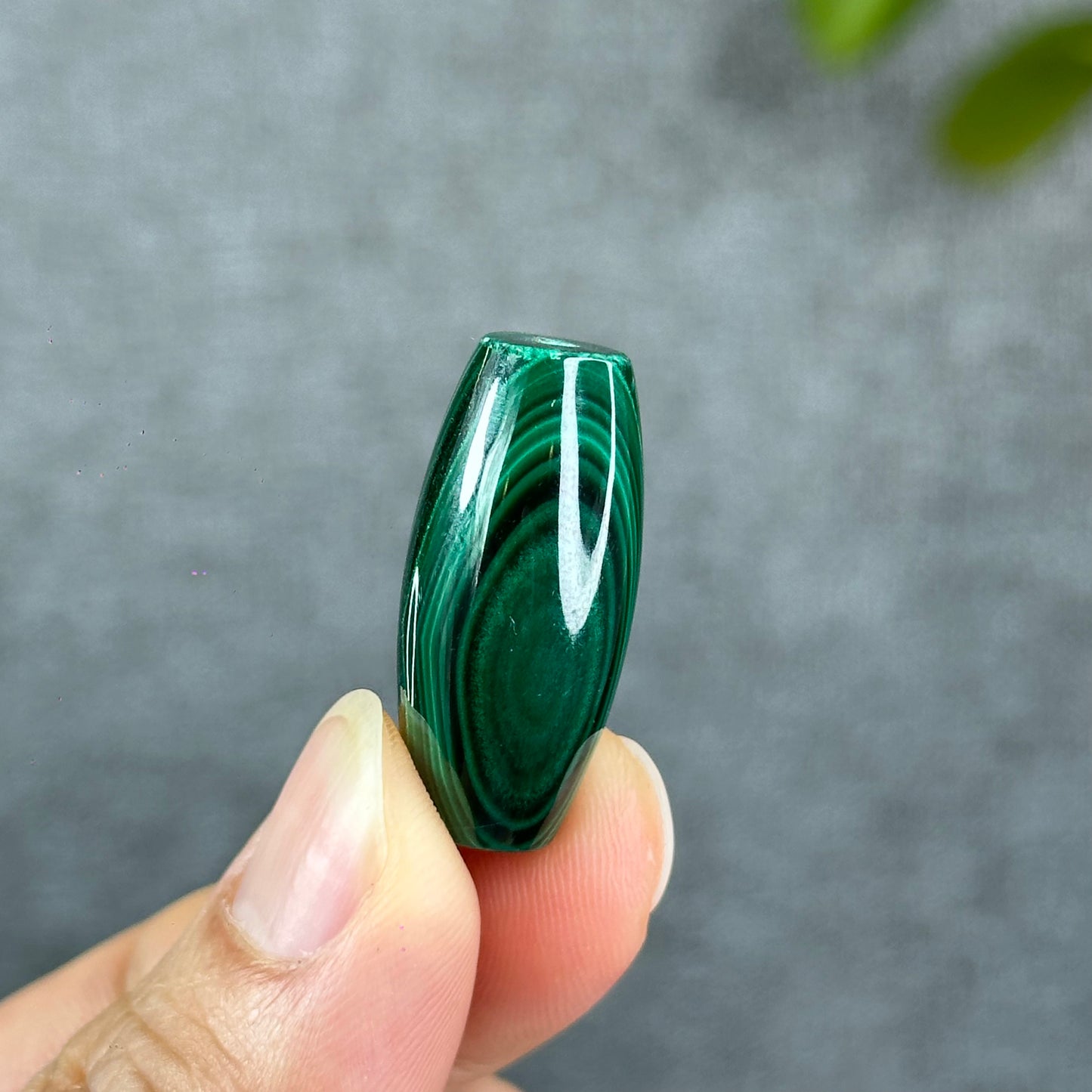 Natural Malachite Lu Thong Dzi Style Charm
