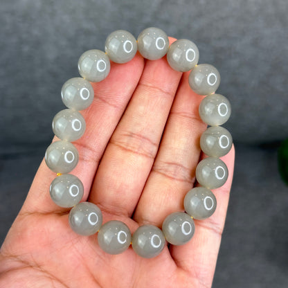 Natural Hetian Nephrite Jade Bracelet size 11.8 mm