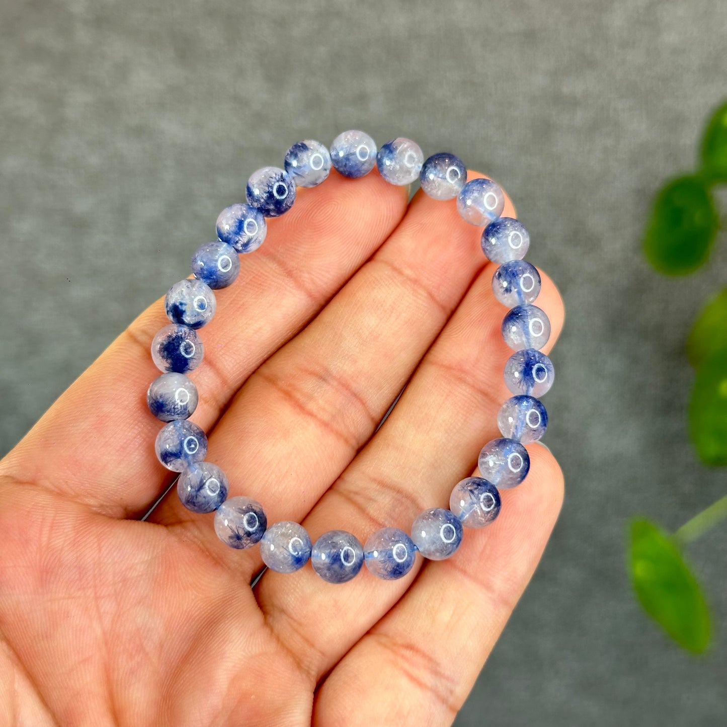 Natural Dumortierite  Bracelet Size 7.4 mm