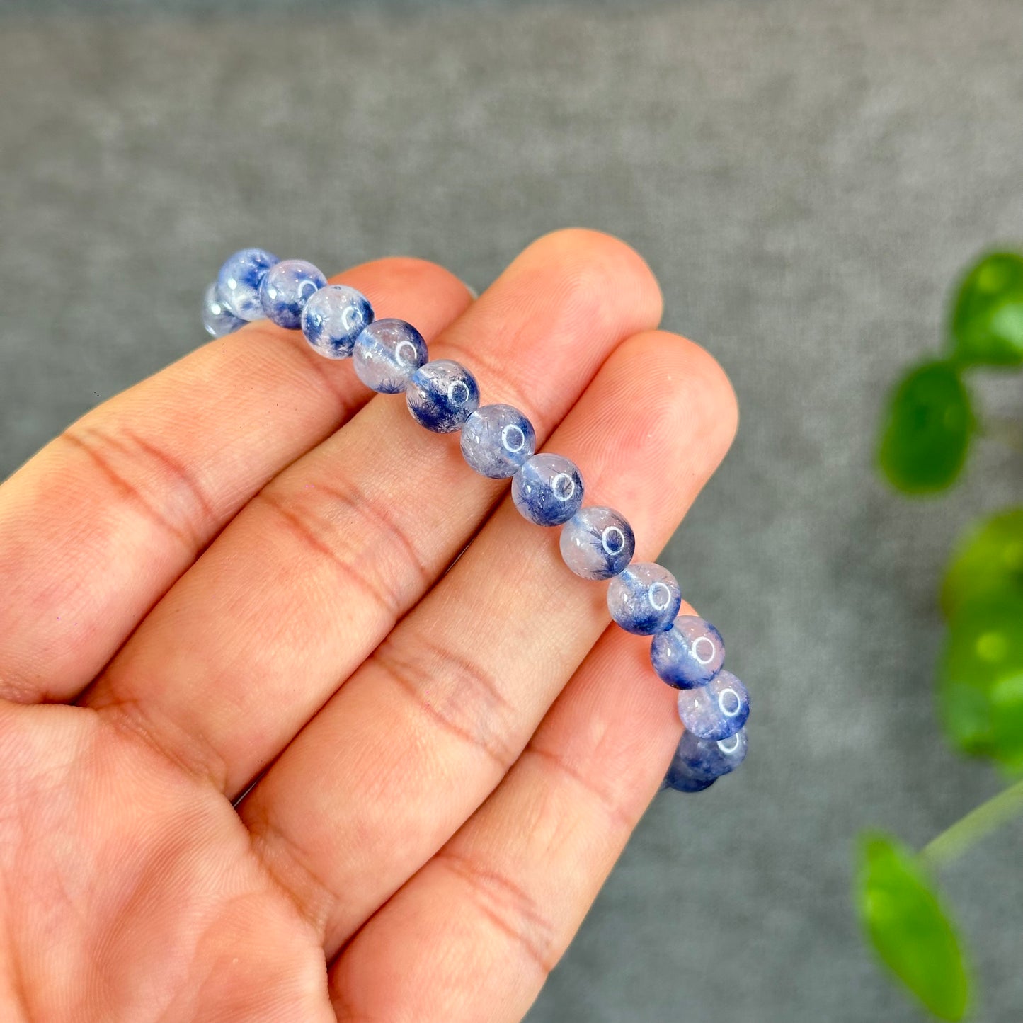 Natural Dumortierite  Bracelet Size 7.4 mm