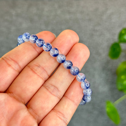 Natural Dumortierite  Bracelet Size 7.4 mm