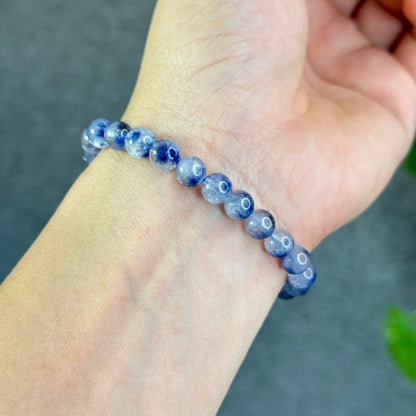 Natural Dumortierite  Bracelet Size 7.4 mm
