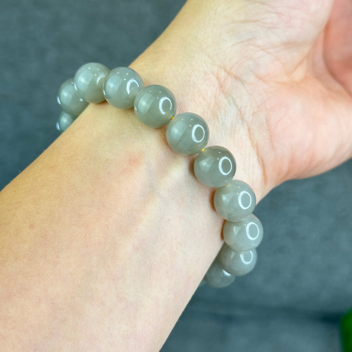 Natural Hetian Nephrite Jade Bracelet size 11.8 mm