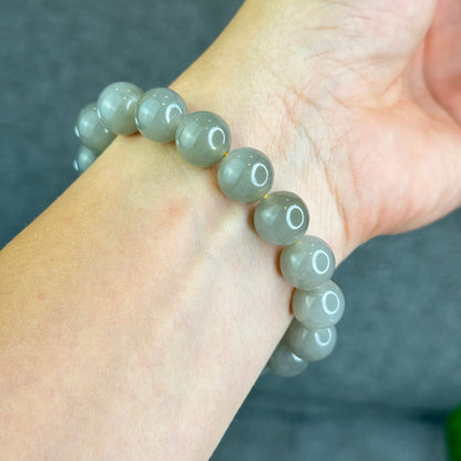Natural Hetian Nephrite Jade Bracelet size 11.8 mm