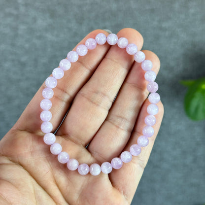 Natural Kunzite Bracelete Size 6 mm