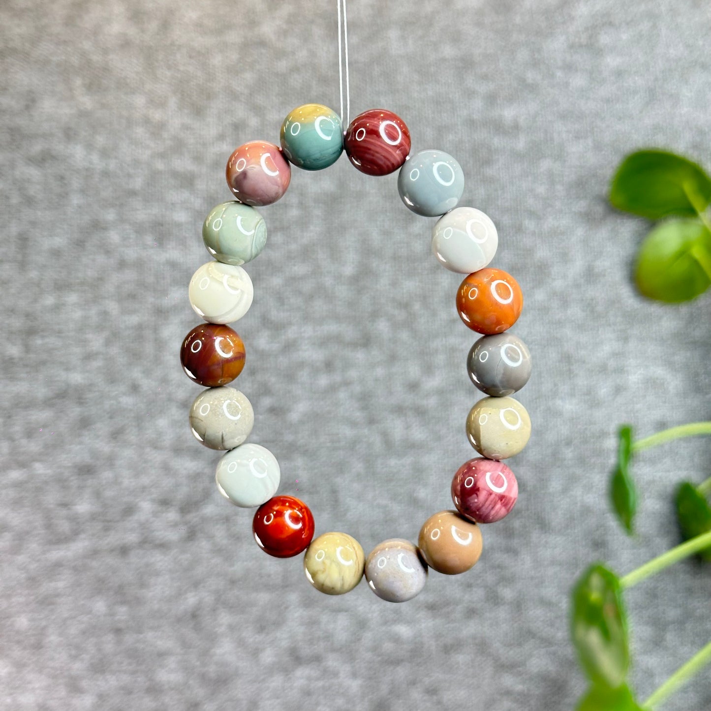 Multi Colour Natural Alashan Agate Bracelet Size 11.5 mm