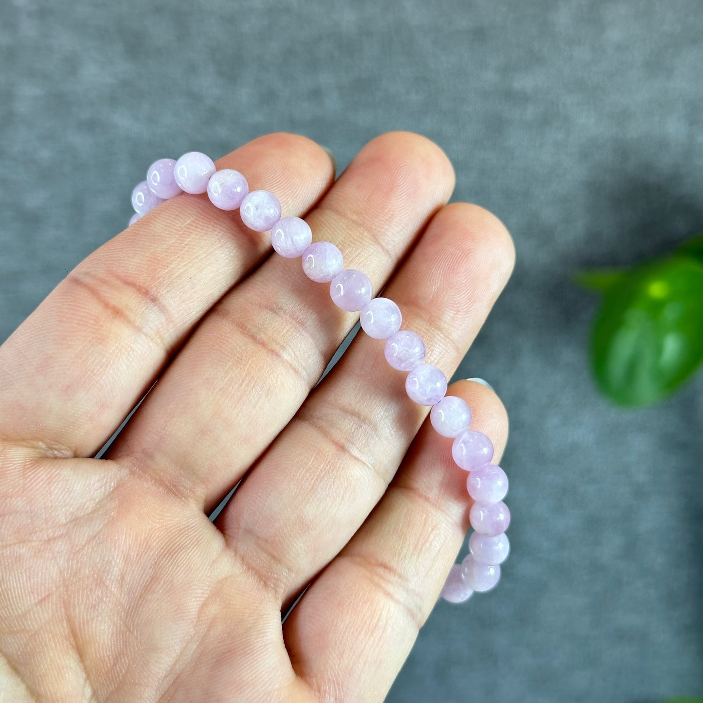 Natural Kunzite Bracelete Size 6 mm